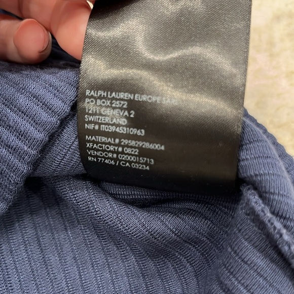 Club Monaco Meredy Ribbed Turtleneck Top | French Blue | XXS - Picture 9 of 11